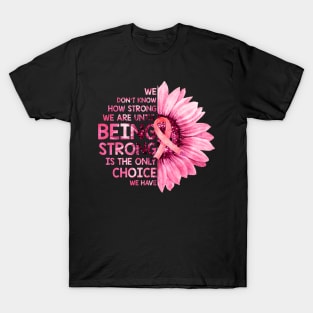 Sunflower Pink Breast Cancer Awareness T-Shirt